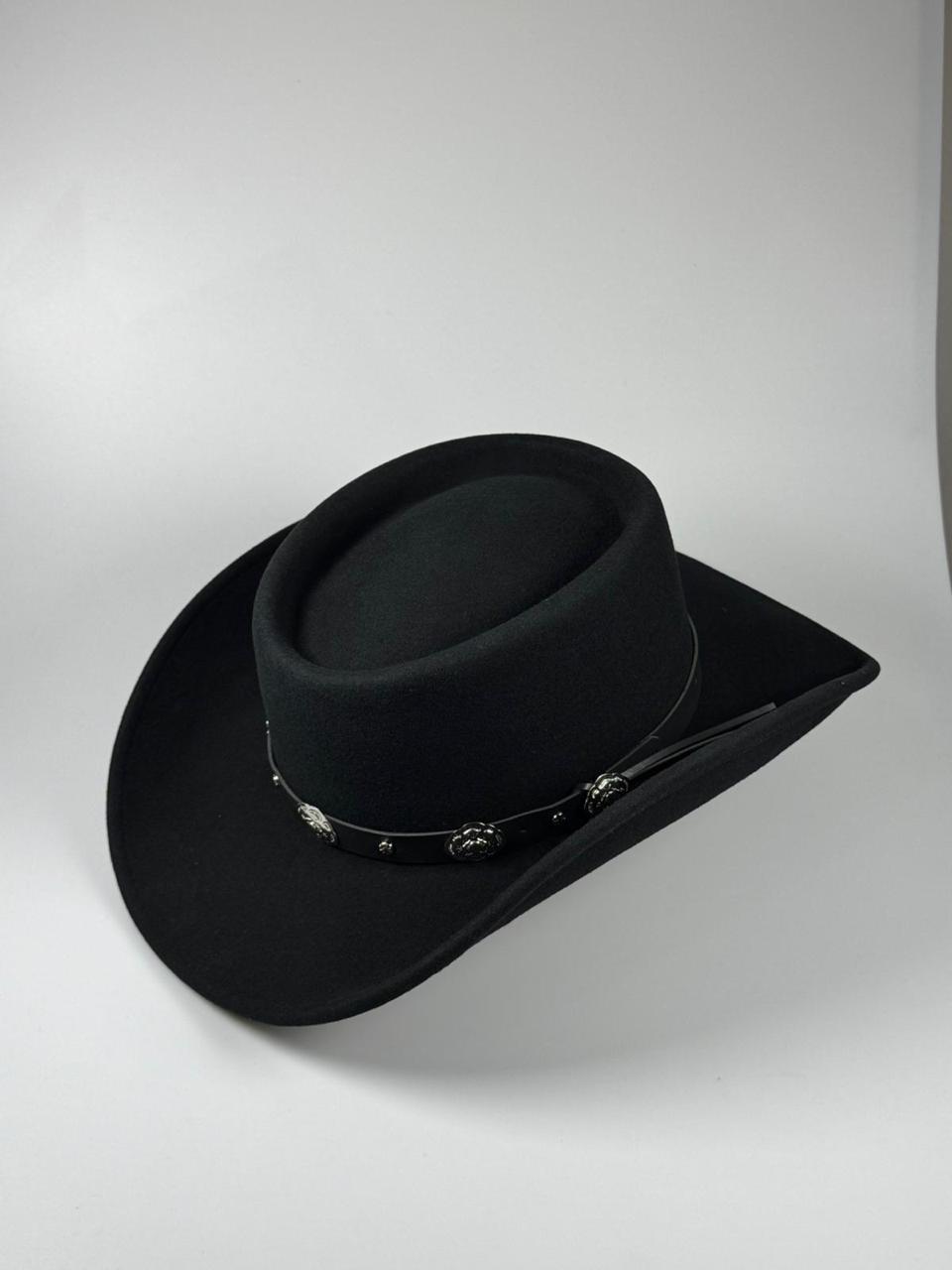 Royal Stallion Fashion Black Wool Western Cowboy Hat – Telescope Crown