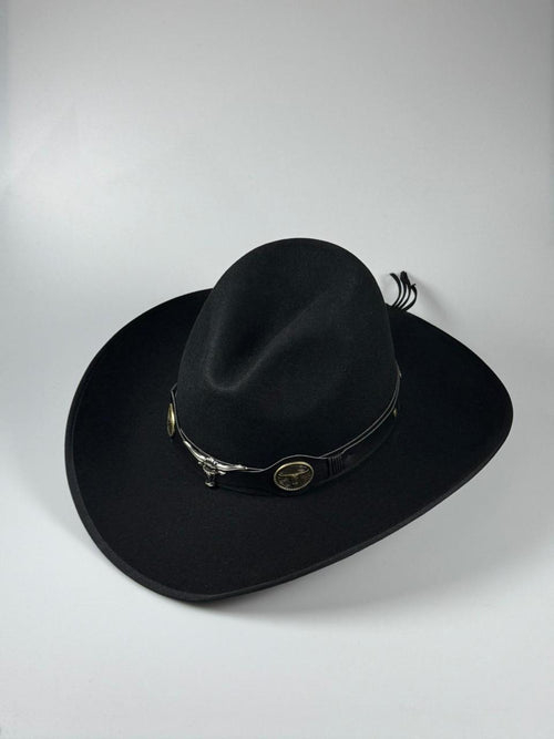 Royal Stallion Fashion Black Wool Western Cowboy Hat – Longhorn Edition