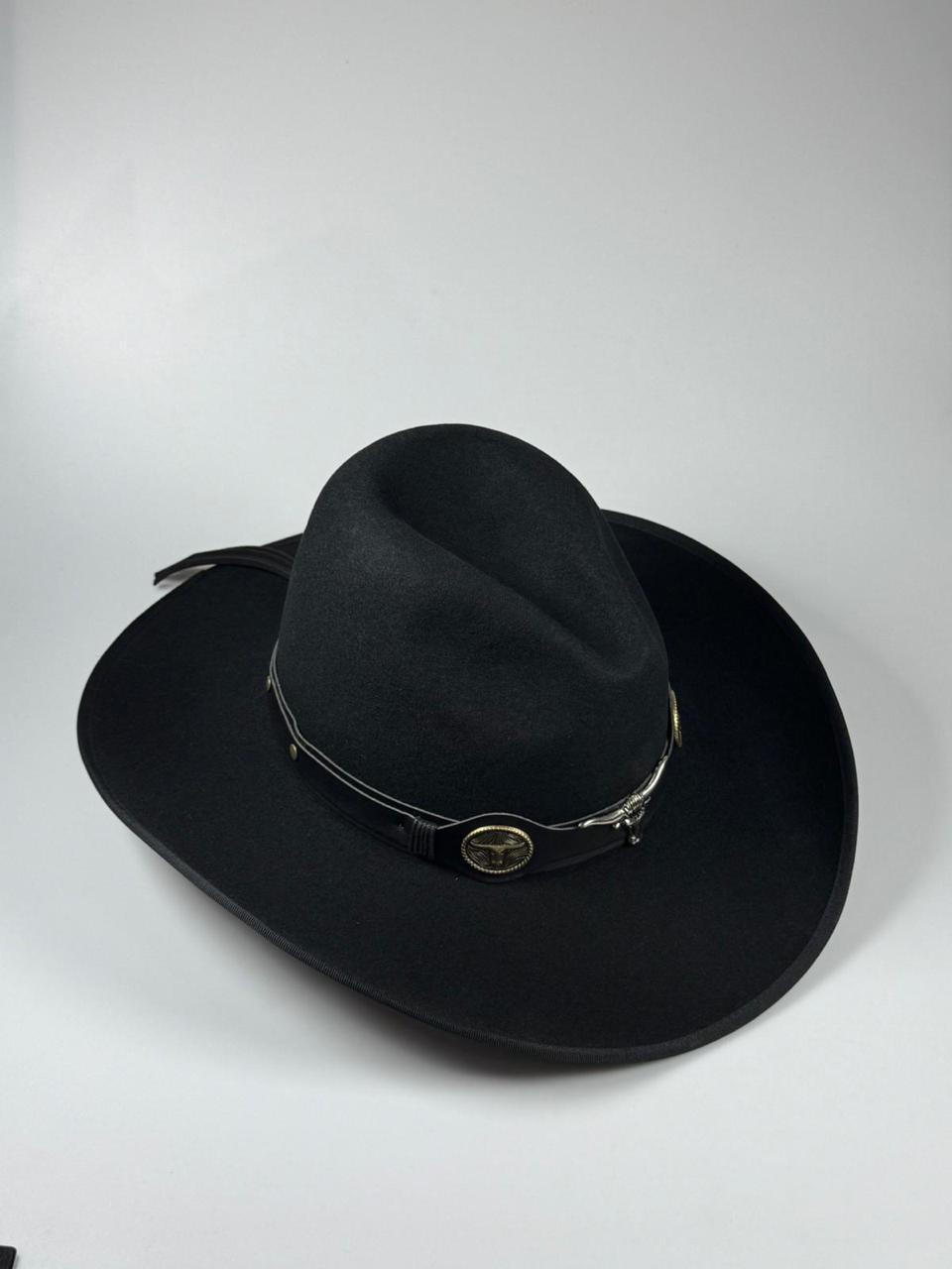 Royal Stallion Fashion Black Wool Western Cowboy Hat – Longhorn Edition