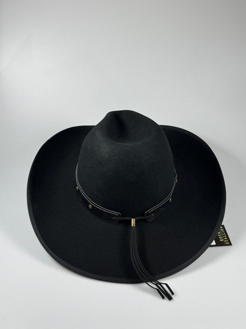Royal Stallion Fashion Black Wool Western Cowboy Hat – Longhorn Edition