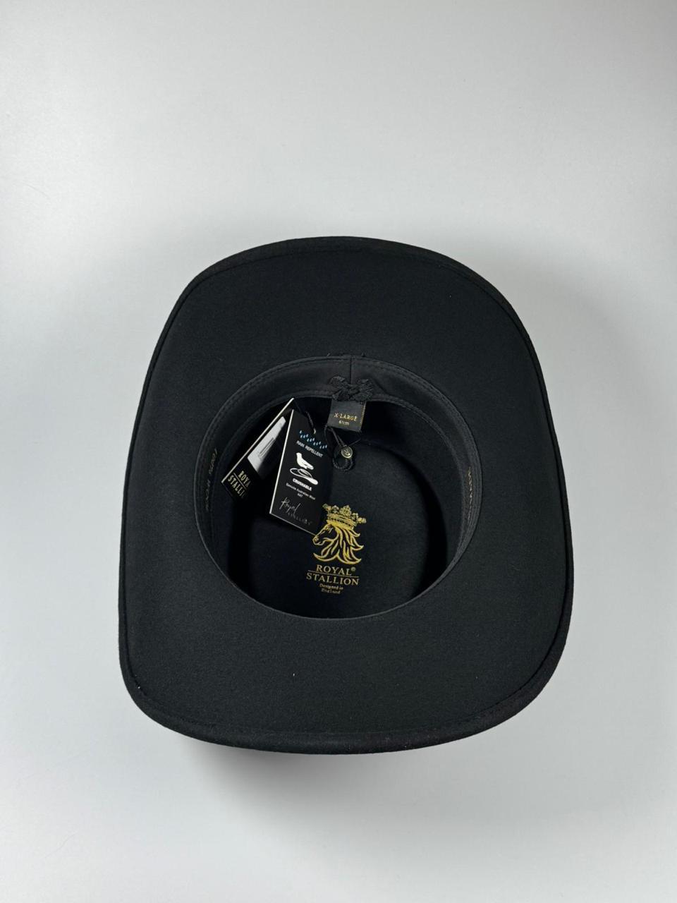 Royal Stallion Fashion Black Wool Western Cowboy Hat – Telescope Crown
