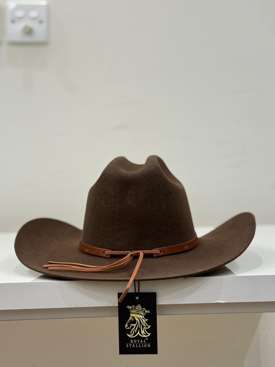 Royal Stallion Fashion Dark Brown Wool Western Cowboy Hat